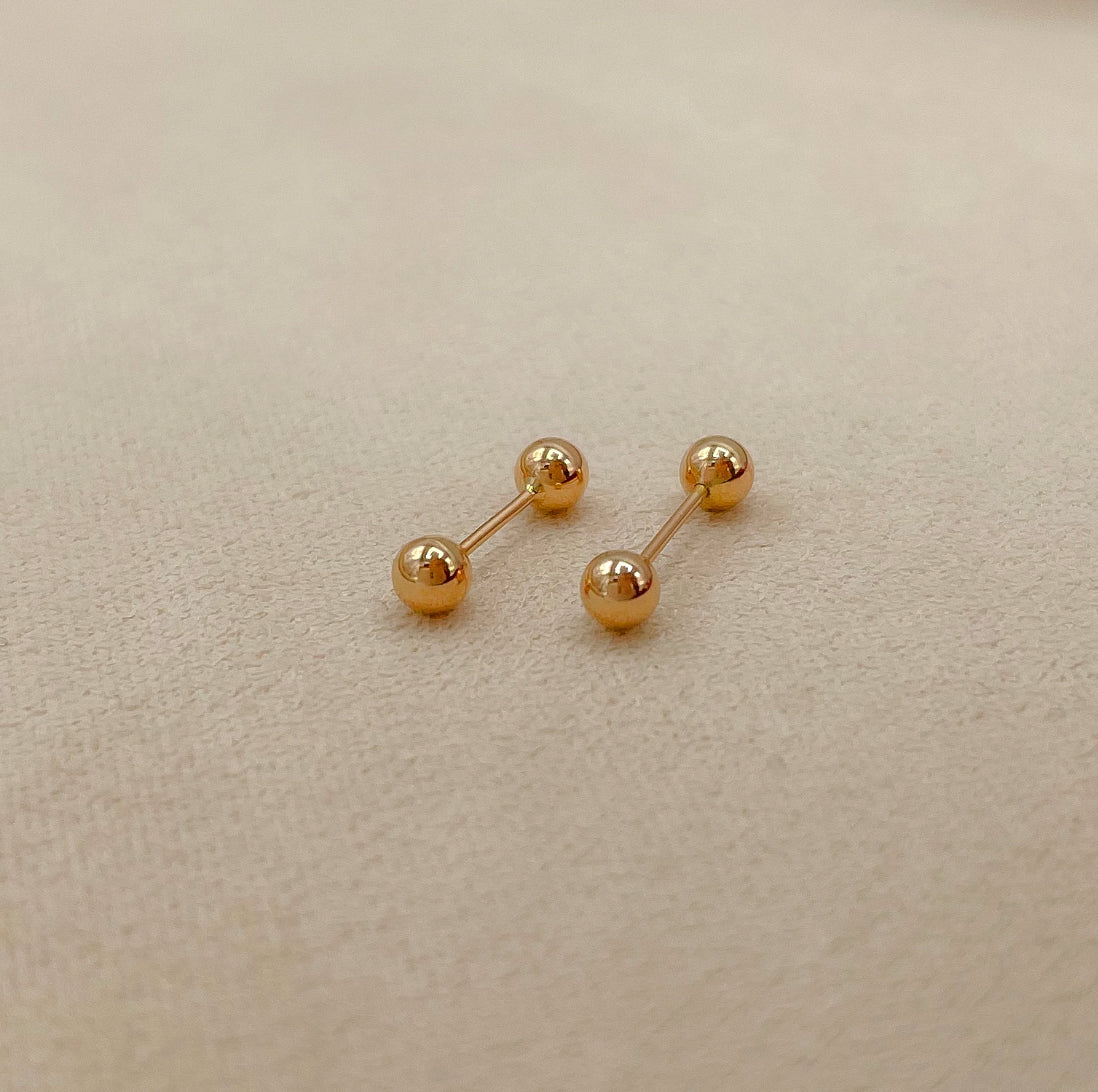 Arete baby bolita oro