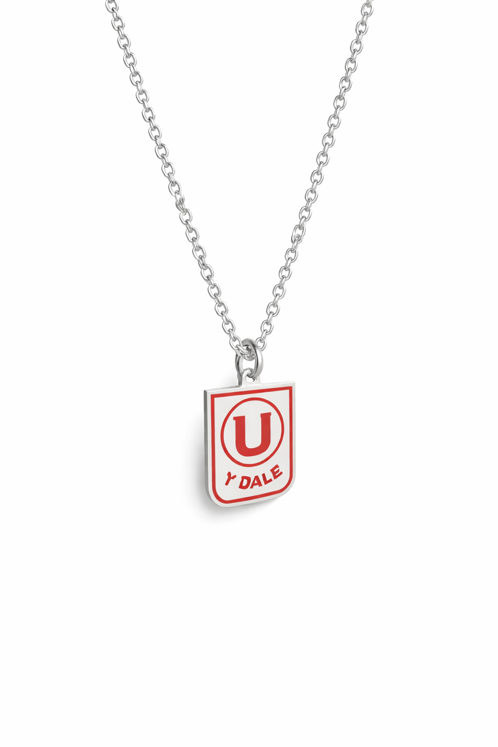 Cadena y dije Universitario de deportes en plata
