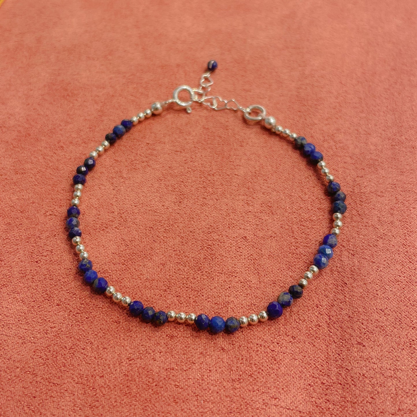 PULSERA LAPIZLÁZULI PLATA