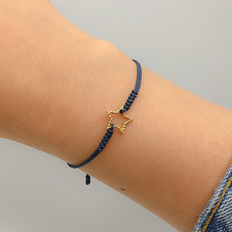 PULSERA HILO ESTRELLA ORO