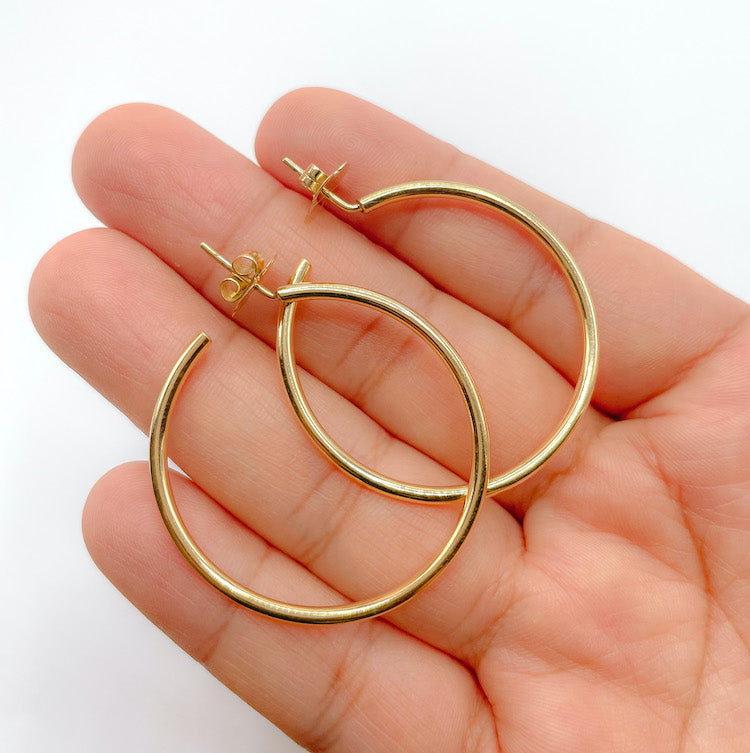 Aretes Golden Hoops
