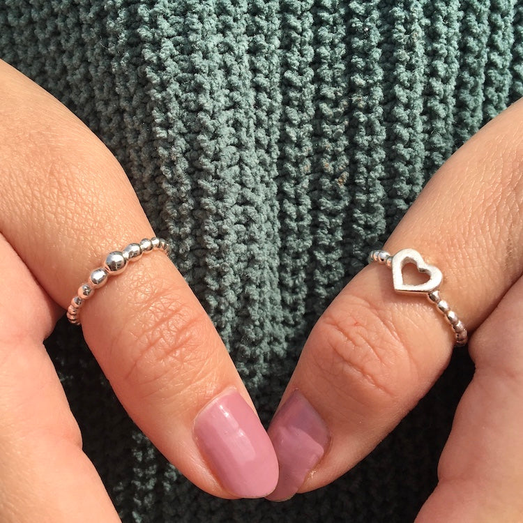 PACK 2 ANILLOS SILVER POWER