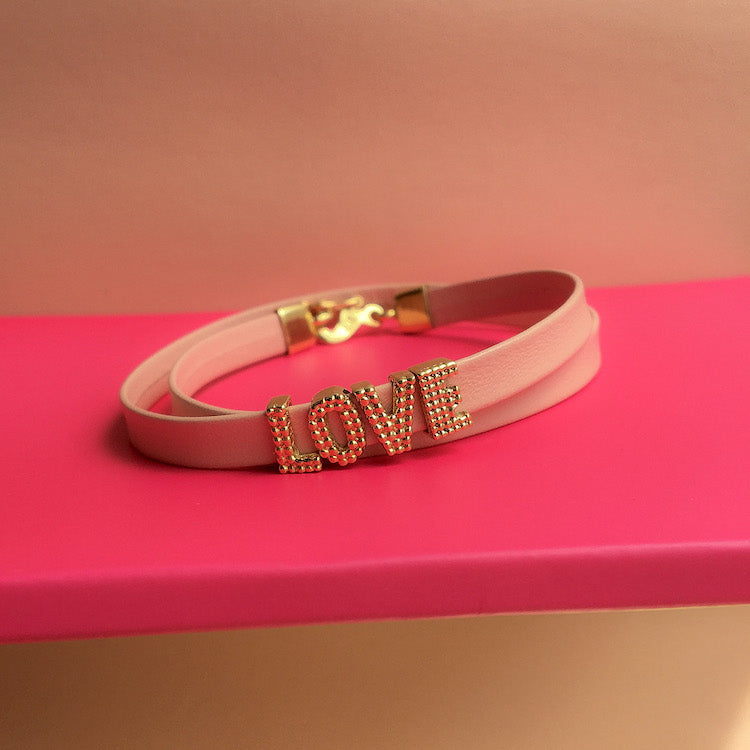 Pulsera Doble Oro Love