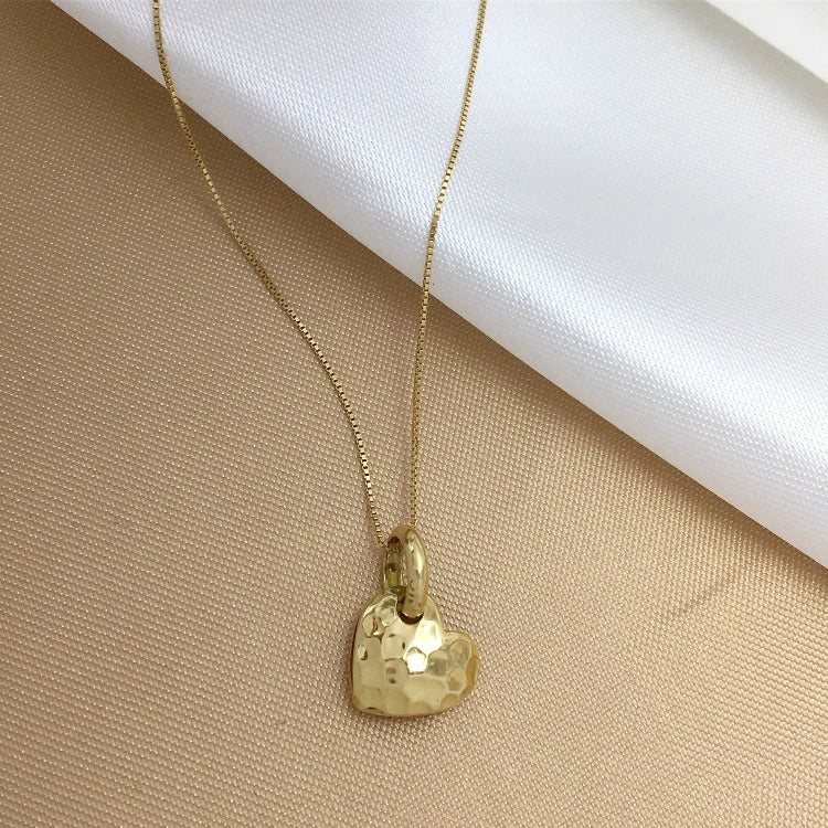 Dije Corazón Reversible Oro