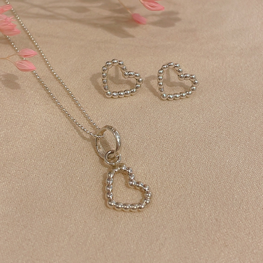 Set corazón Plata