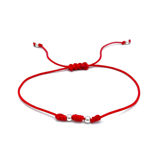 PULSERA HILO ROJO PLATA