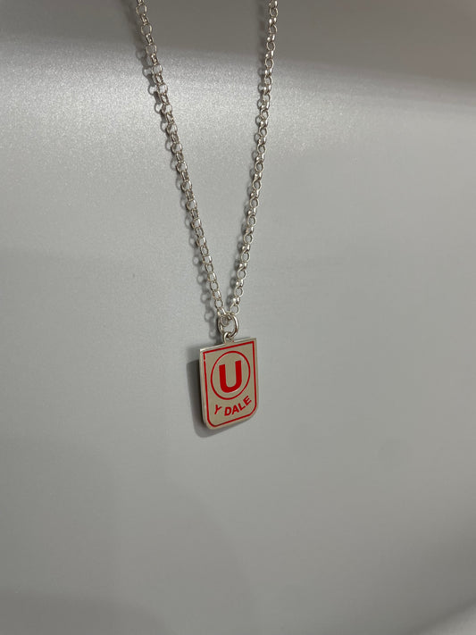 Cadena y dije Universitario de deportes en plata