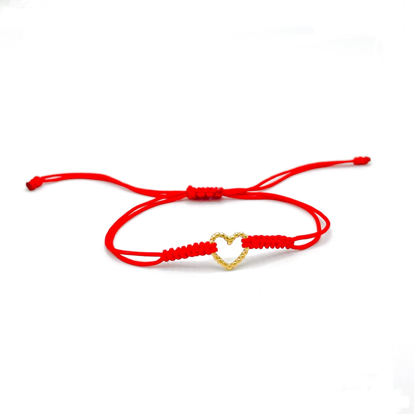 PULSERA HILO CORAZÓN ORO