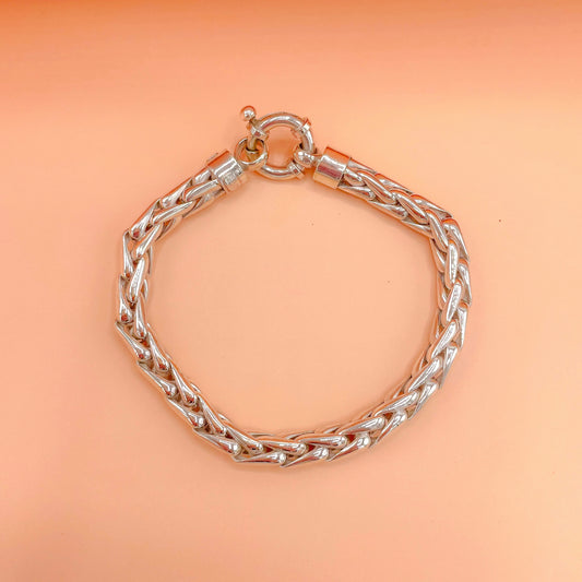 Pulsera eslabones plata