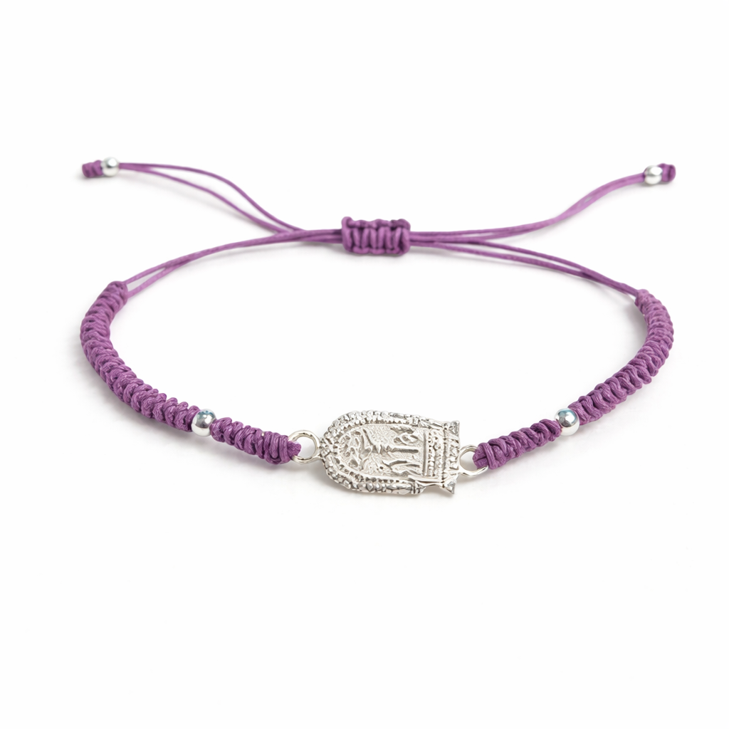 PULSERA DE HILO PLATA SEÑOR DE LOS MILAGROS