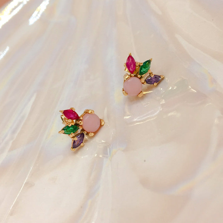 Aretes Opal Stud Color