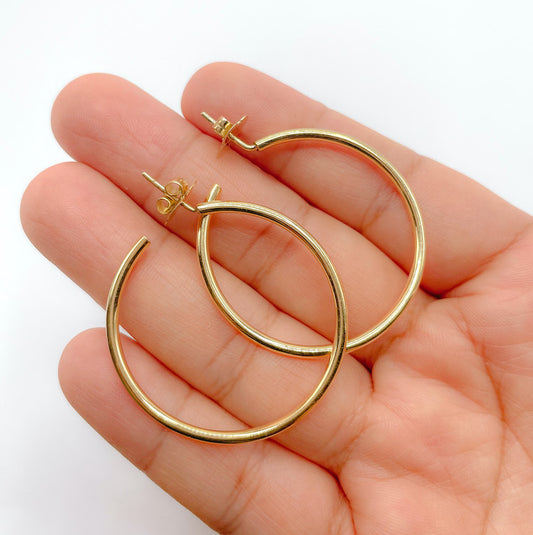 Aretes Golden Hoops