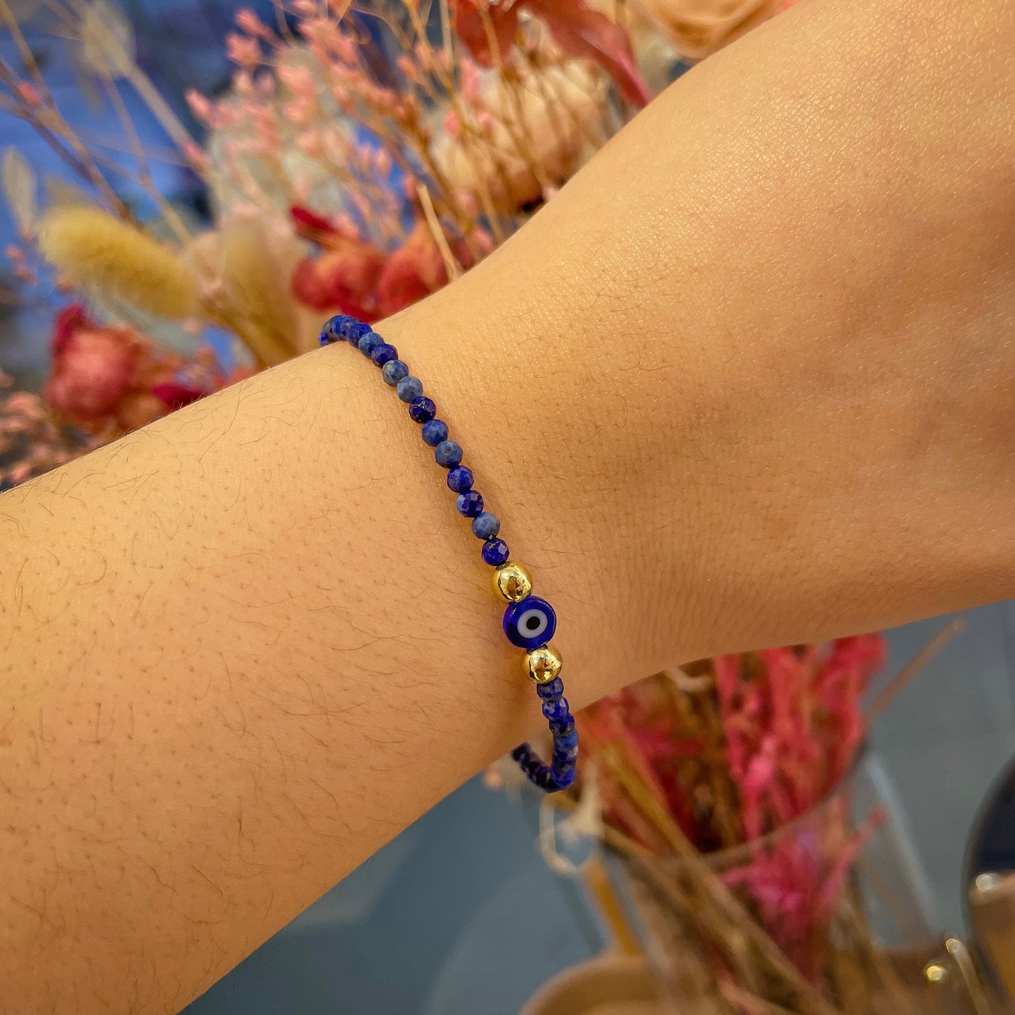 PULSERA LAPISLAZULI OJO TURCO