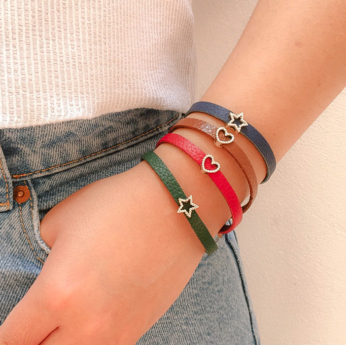 Pulsera Cuero Corazón